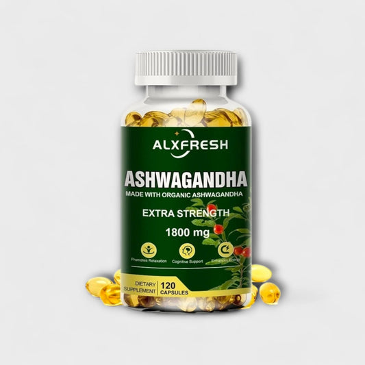 Suplemento de Ashwagandha y Zinc de ALXFRESH en cápsulas