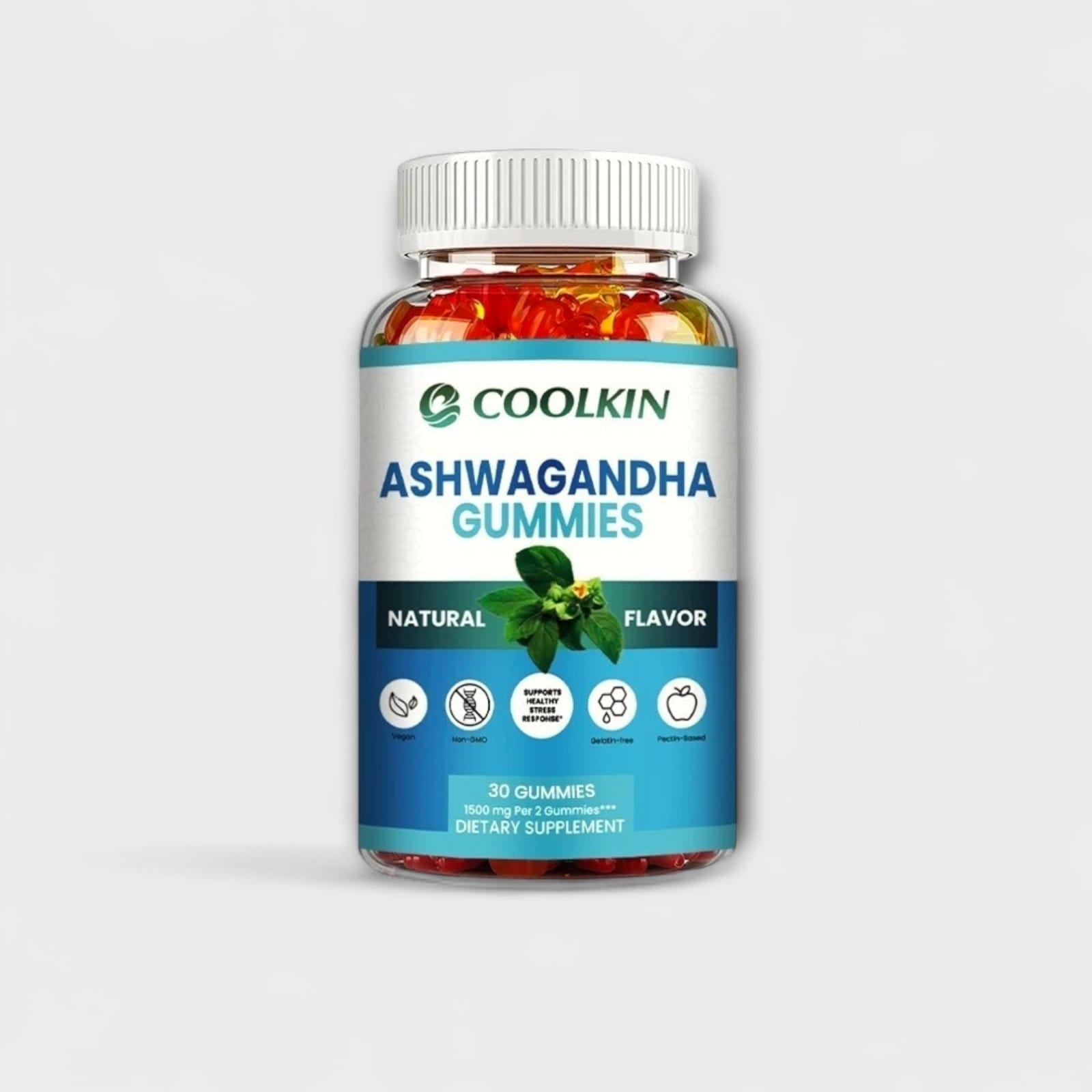 Deliciosas gomitas masticables con 750 mg de Ashwagandha por porción