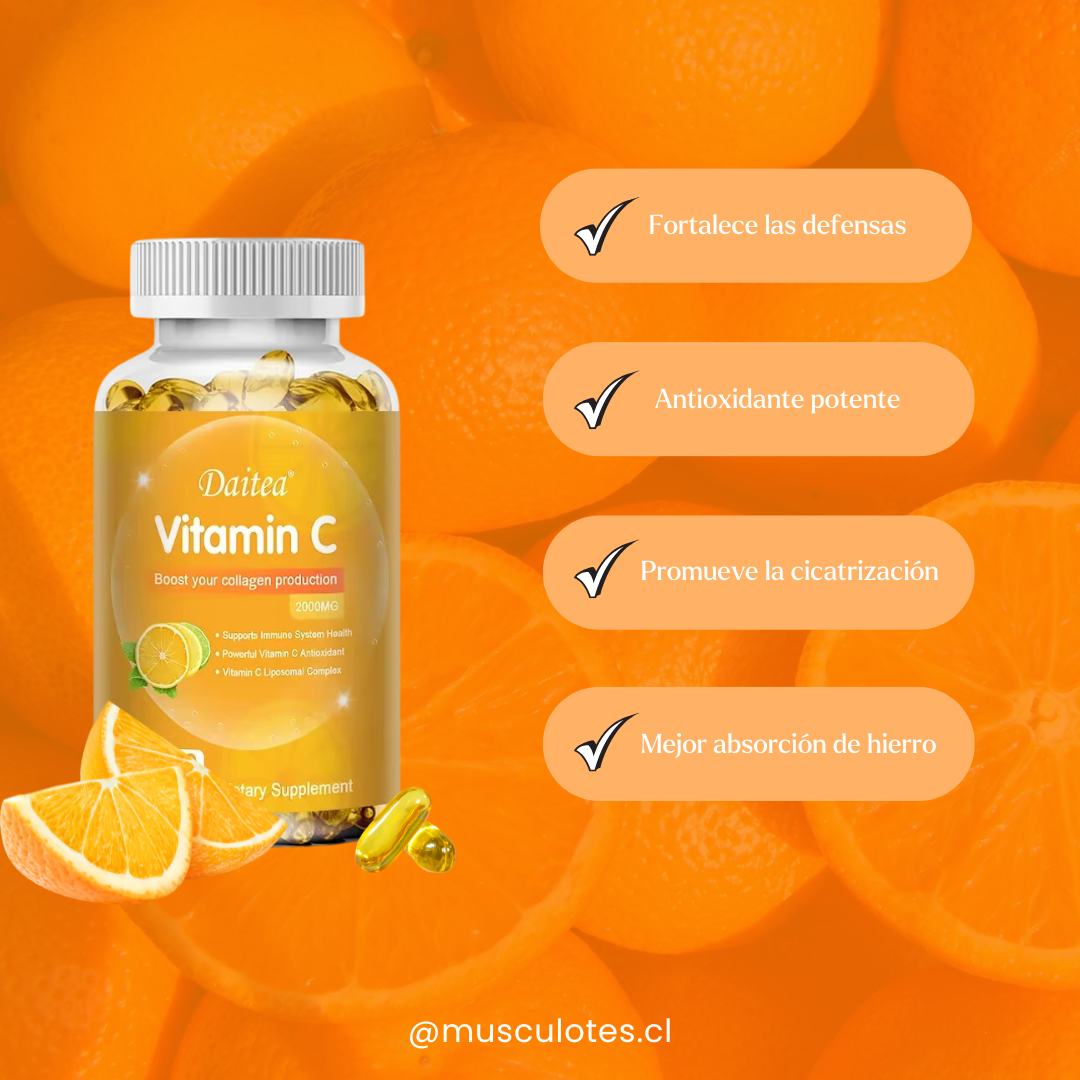 Cápsulas de Vitamina C Balincer para refuerzo del sistema inmunológico.